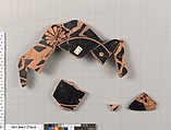 Terracotta fragments of a kylix (drinking cup), Terracotta, Greek, Attic