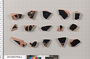 Terracotta fragments of kylikes (drinking cups), Terracotta, Greek, Attic