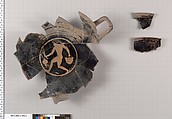 Terracotta fragments of a kylix (drinking cup), Terracotta, Greek, Attic