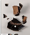 Terracotta fragments of a kylix (drinking cup), Terracotta, Greek, Attic