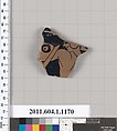 Terracotta fragment of a kylix (drinking cup), Terracotta, Greek, Attic