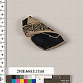 Terracotta fragment of a kylix (drinking cup), Attributed to the Euaion Painter [DvB], Terracotta, Greek, Attic