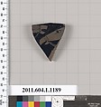 Terracotta fragment of a kylix (drinking cup), Terracotta, Greek, Attic
