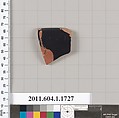 Terracotta rim fragment of a kylix (drinking cup), Terracotta, Greek, Attic