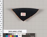 Terracotta rim fragment of a kylix (drinking cup), Terracotta, Greek, Attic