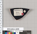 Terracotta rim fragment of a kylix (drinking cup), Terracotta, Greek, Attic