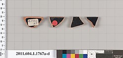 Terracotta rim fragments of kylikes(drinking cups), Terracotta, Greek, Attic