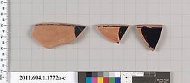 Terracotta rim fragments of kylikes(drinking cups), Terracotta, Greek, Attic