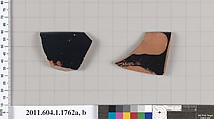 Terracotta rim fragments of kylikes(drinking cups), Terracotta, Greek, Attic
