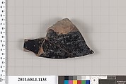 Terracotta fragment of a kylix (drinking cup), Terracotta, Greek, Attic