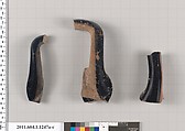 Terracotta fragments of kylikes (drinking cups), Terracotta, Greek, Attic