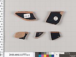 Terracotta rim fragments of kylikes(drinking cups), Terracotta, Greek, Attic
