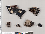 Terracotta fragments of kylikes (drinking cups), Terracotta, Greek, Attic