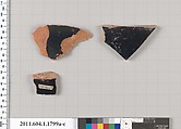 Terracotta rim fragments of kylikes(drinking cups), Terracotta, Greek, Attic