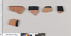 Terracotta rim fragments of kylikes(drinking cups), Terracotta, Greek, Attic