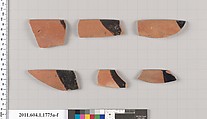 Terracotta rim fragments of kylikes(drinking cups), Terracotta, Greek, Attic