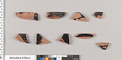 Terracotta rim fragments of kylikes(drinking cups), Terracotta, Greek, Attic