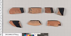 Terracotta rim fragments of kylikes(drinking cups), Terracotta, Greek, Attic