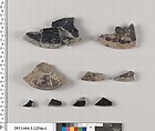 Terracotta fragments of kylikes (drinking cups), Terracotta, Greek, Attic