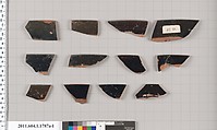 Terracotta rim fragments of kylikes(drinking cups), Terracotta, Greek, Attic