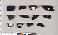 Terracotta rim fragments of kylikes(drinking cups), Terracotta, Greek, Attic