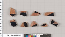 Terracotta rim fragments of kylikes(drinking cups), Terracotta, Greek, Attic