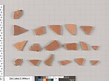 Terracotta rim fragments of kylikes(drinking cups), Terracotta, Greek, Attic