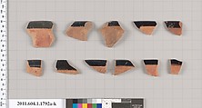Terracotta rim fragments of kylikes(drinking cups), Terracotta, Greek, Attic