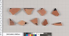 Terracotta rim fragments of kylikes(drinking cups), Terracotta, Greek, Attic