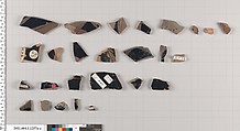 Terracotta fragments of kylikes (drinking cups), Terracotta, Greek, Attic