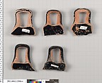 Terracotta fragments of kylikes (drinking cups), Terracotta, Greek, Attic