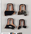 Terracotta fragments of kylikes (drinking cups), Terracotta, Greek, Attic