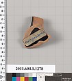Terracotta fragment of a kylix (drinking cup), Painter of Orvieto 191A [DvB], Terracotta, Greek, Attic