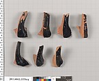 Terracotta fragments of kylikes (drinking cups), Terracotta, Greek, Attic