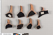 Terracotta fragments of kylikes (drinking cups), Terracotta, Greek, Attic