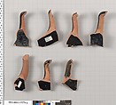 Terracotta fragments of kylikes (drinking cups), Terracotta, Greek, Attic