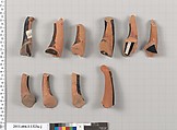 Terracotta fragments of kylikes (drinking cups), Terracotta, Greek, Attic