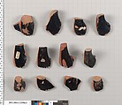 Terracotta fragments of kylikes (drinking cups), Terracotta, Greek, Attic