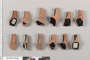 Terracotta fragments of kylikes (drinking cups), Terracotta, Greek, Attic