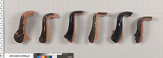 Terracotta fragments of kylikes (drinking cups), Terracotta, Greek, Attic