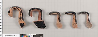 Terracotta fragments of kylikes (drinking cups), Terracotta, Greek, Attic