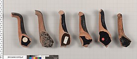 Terracotta fragments of kylikes (drinking cups), Terracotta, Greek, Attic