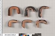 Terracotta fragments of kylikes (drinking cups), Terracotta, Greek, Attic