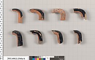 Terracotta fragments of kylikes (drinking cups), Terracotta, Greek, Attic