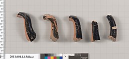 Terracotta fragments of kylikes (drinking cups), Terracotta, Greek, Attic