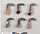 Terracotta fragments of kylikes (drinking cups), Terracotta, Greek, Attic