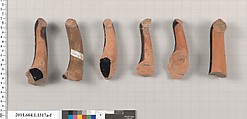 Terracotta fragments of kylikes (drinking cups), Terracotta, Greek, Attic