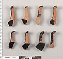 Terracotta fragments of kylikes (drinking cups), Terracotta, Greek, Attic