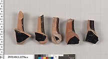 Terracotta fragments of kylikes (drinking cups), Terracotta, Greek, Attic