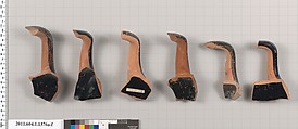 Terracotta fragments of kylikes (drinking cups), Terracotta, Greek, Attic